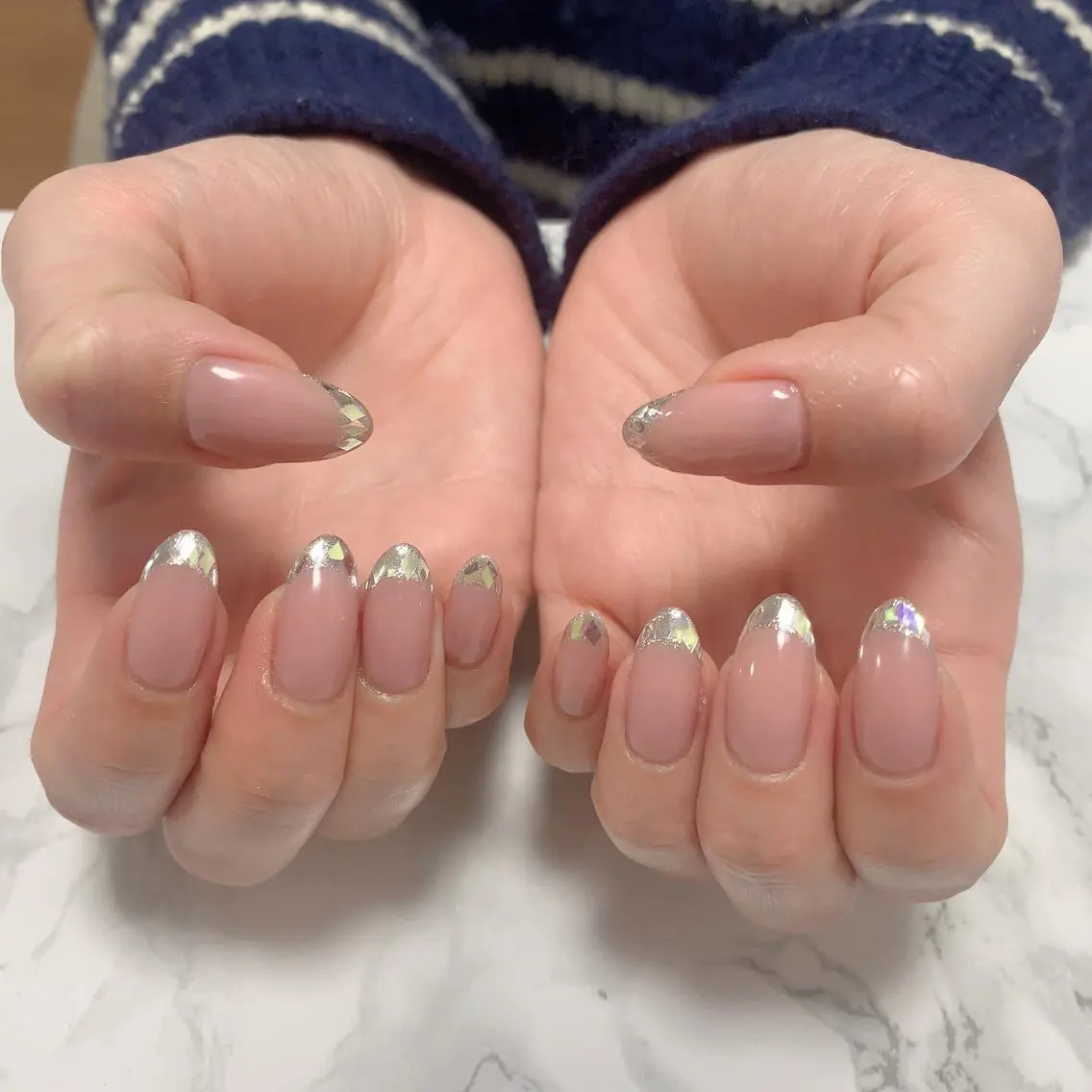 【セール】人気定額💓ベース色ありフレンチ/ガラスフレンチ💅【オフなし】の写真