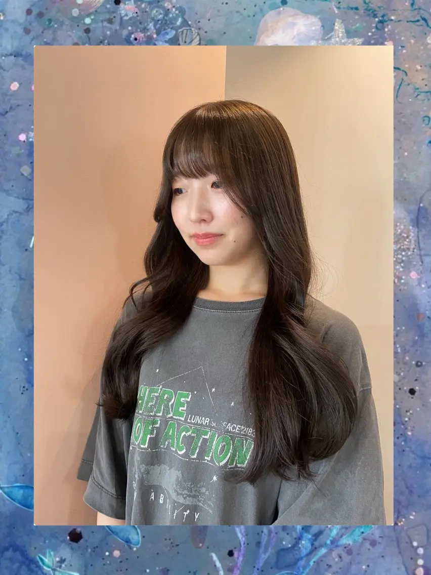 ロング カラー ブリーチ 透明感カラー ダブルカラー グレージュ ブリーチなしカラー ヘアカラー ゆるふわガーリーst yle🩰yuukaのヘアスタイル