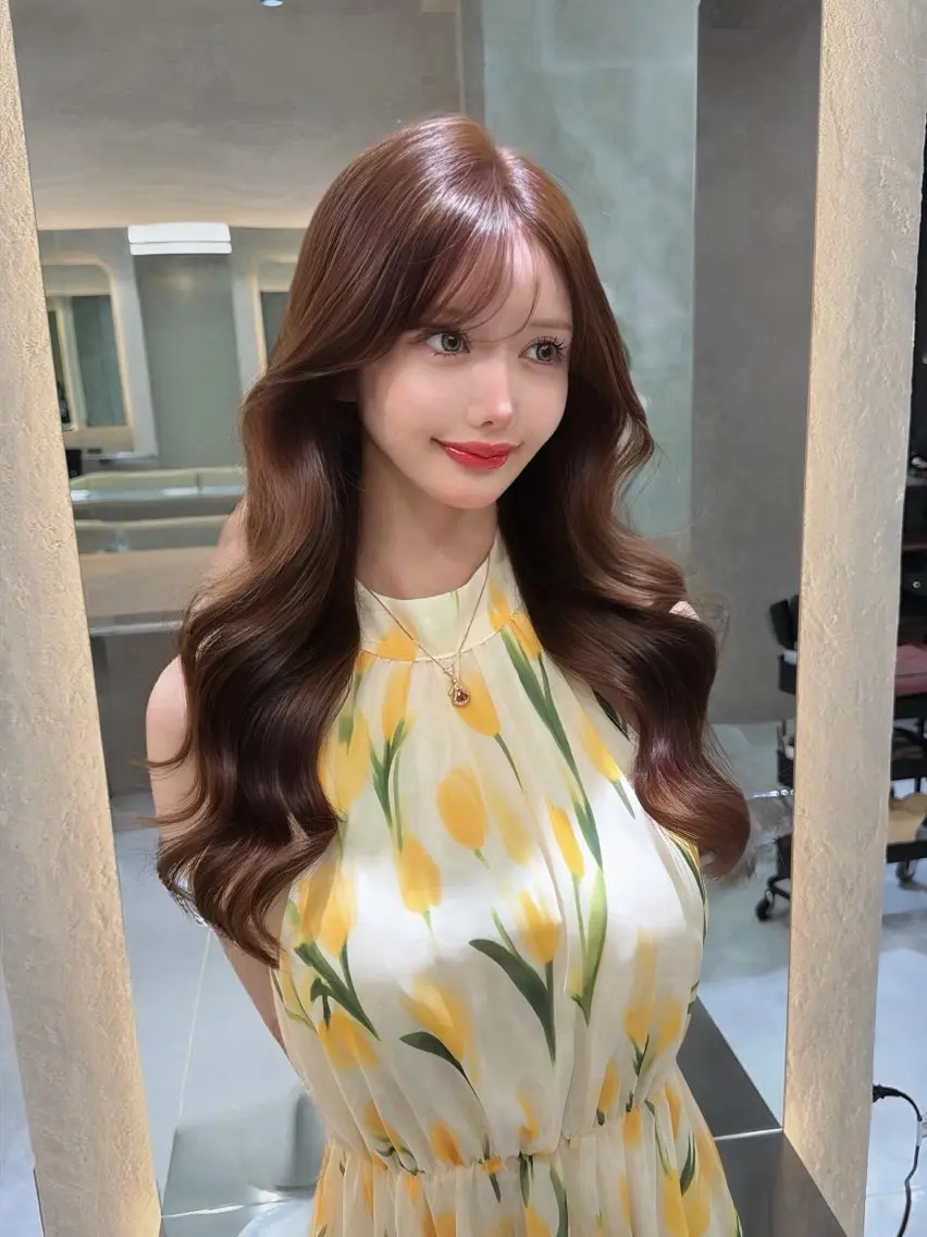 ロング 縮毛矯正 トリートメント カット ヘアカラー トリートメント 🫧髪質改善 講師🫧🍎幹細胞のヘアスタイル