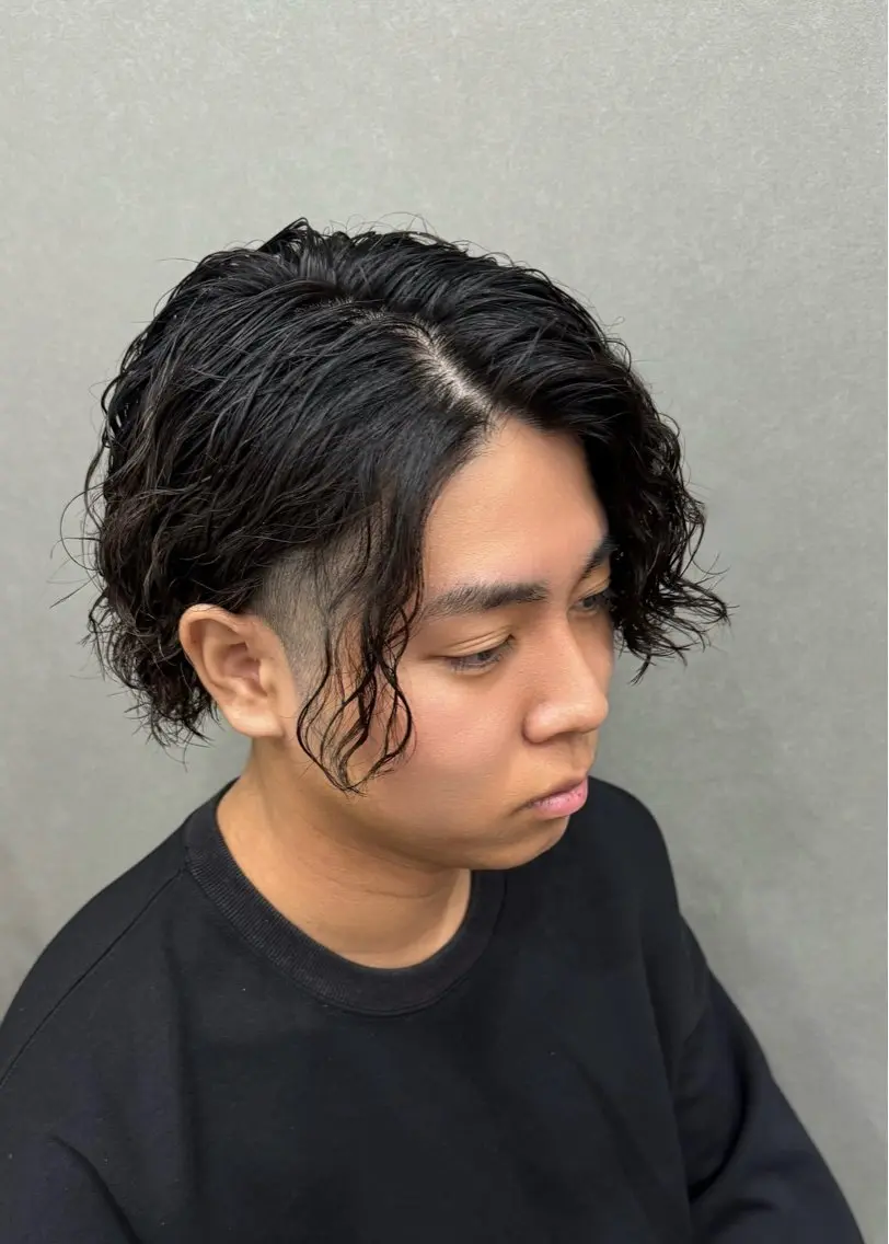 パーマ メンズ カット パーマ &tigre 佐藤秀太のヘアスタイル