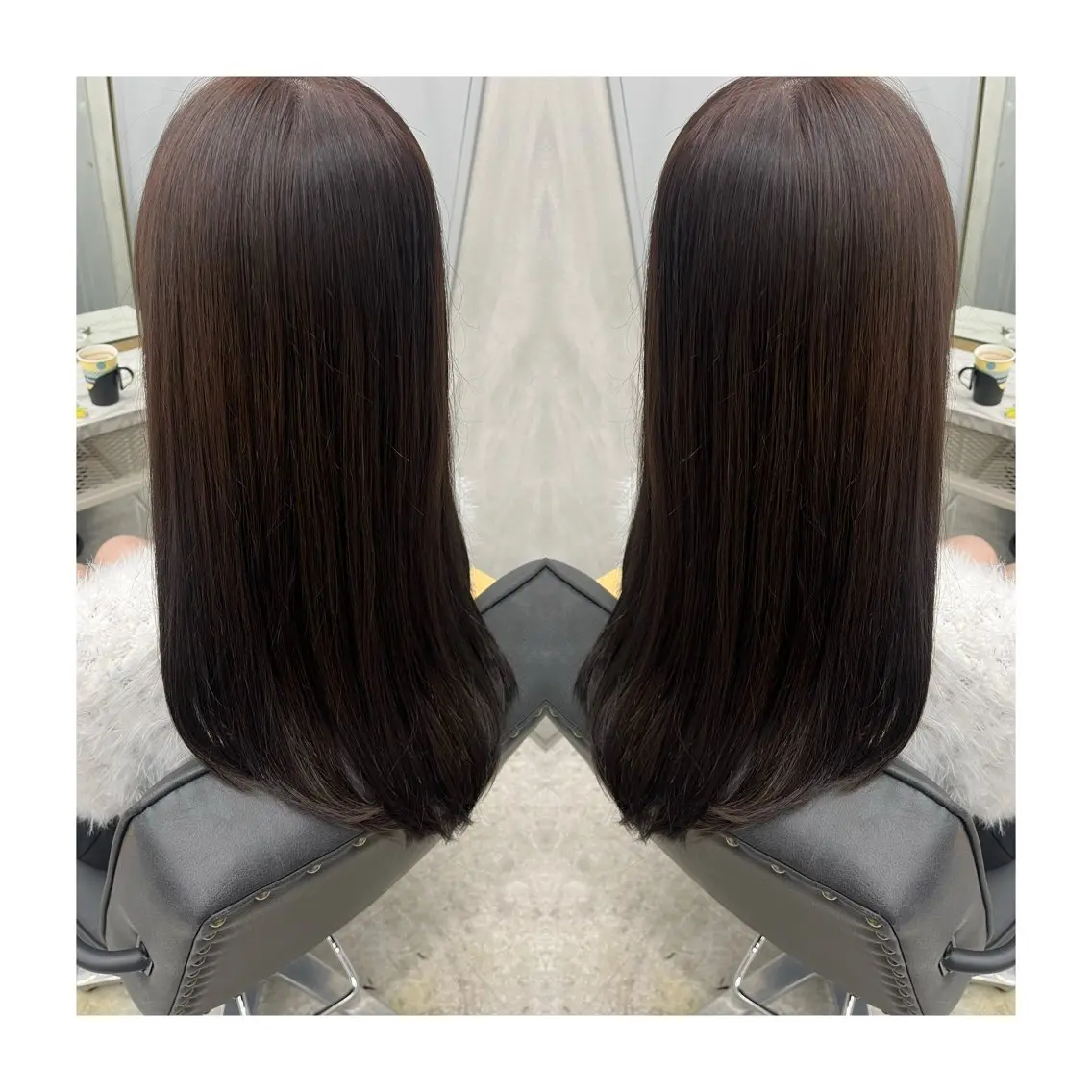 ロング ヘアカラー トリートメント 🩶韓国艶髪🇰🇷 下本夕綺のヘアスタイル