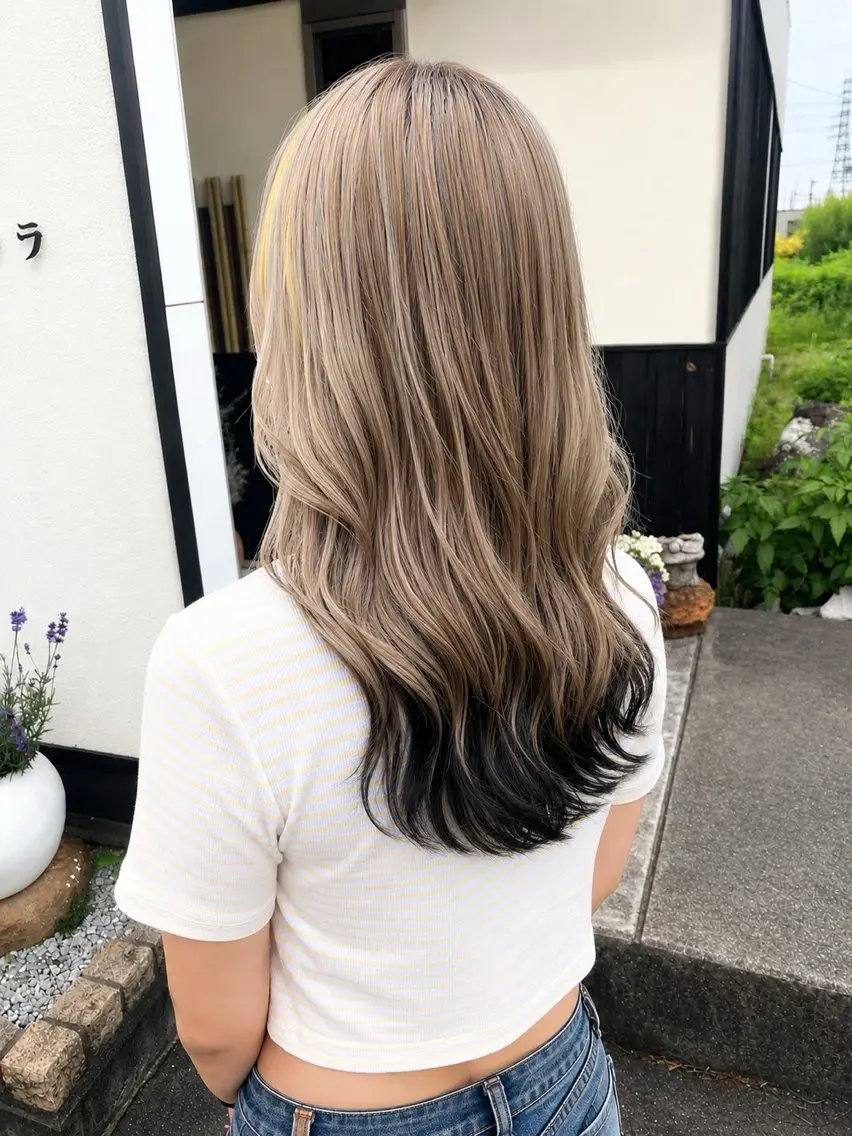 ロング ヘアカラー 長谷川 朋樹のヘアスタイル