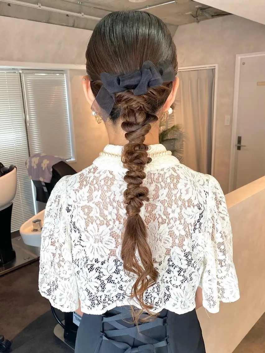 ヘアアレンジ 結婚式・ブライダル ヘアセット ヘアセット&カラー 🩷miwaのヘアスタイル