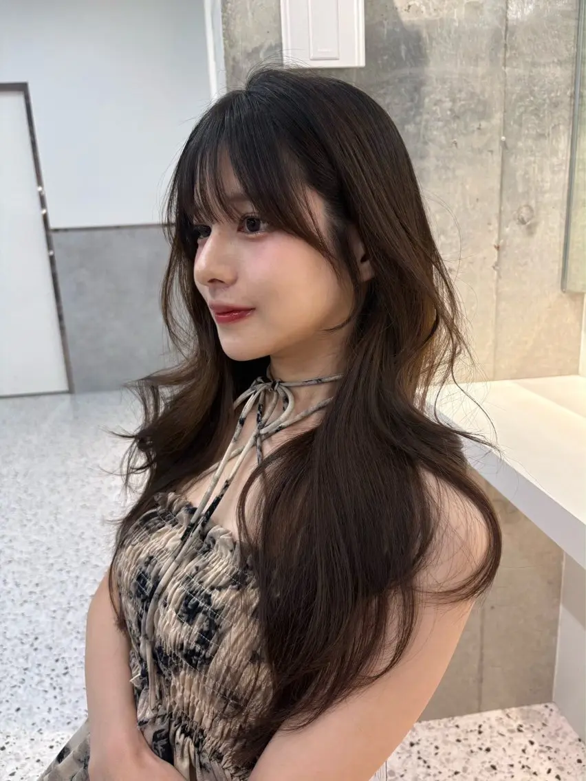ロング カラー カット ヘアカラー トリートメント yui🎀ブリーチな しダブルカラー／博多のヘアスタイル