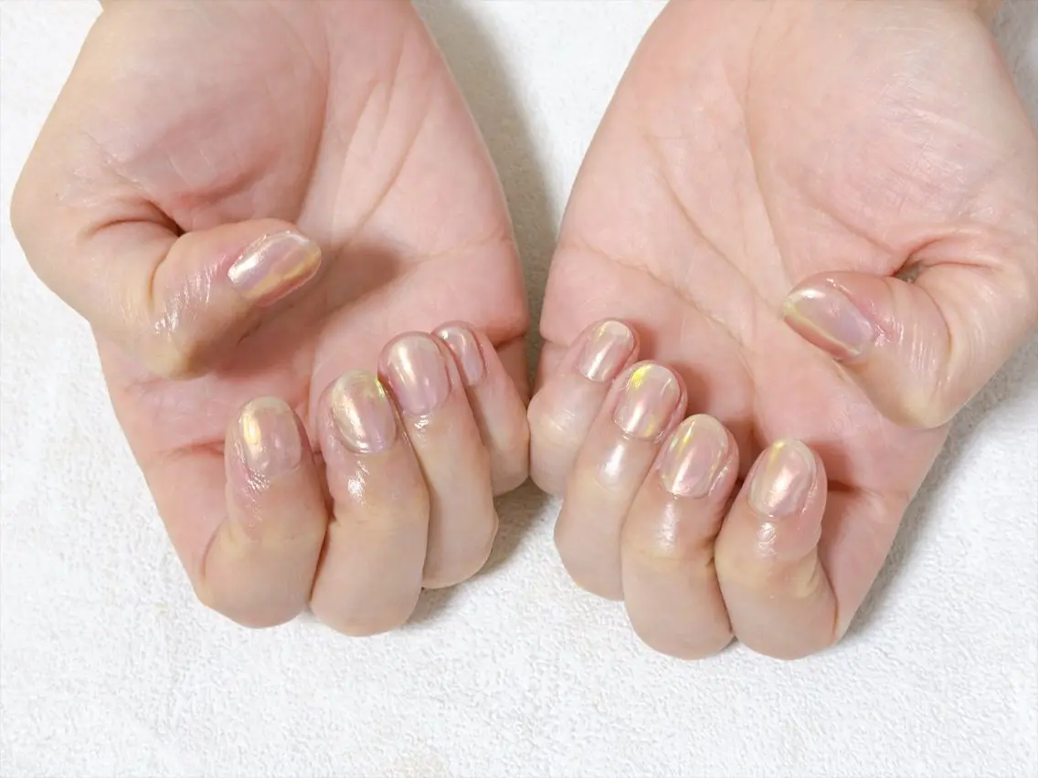 ネイル オーロラネイル フットネイル フレンチネイル ジェルネイル マグネットネイル ハンドネイル mogunail &blowのネイルデザイン