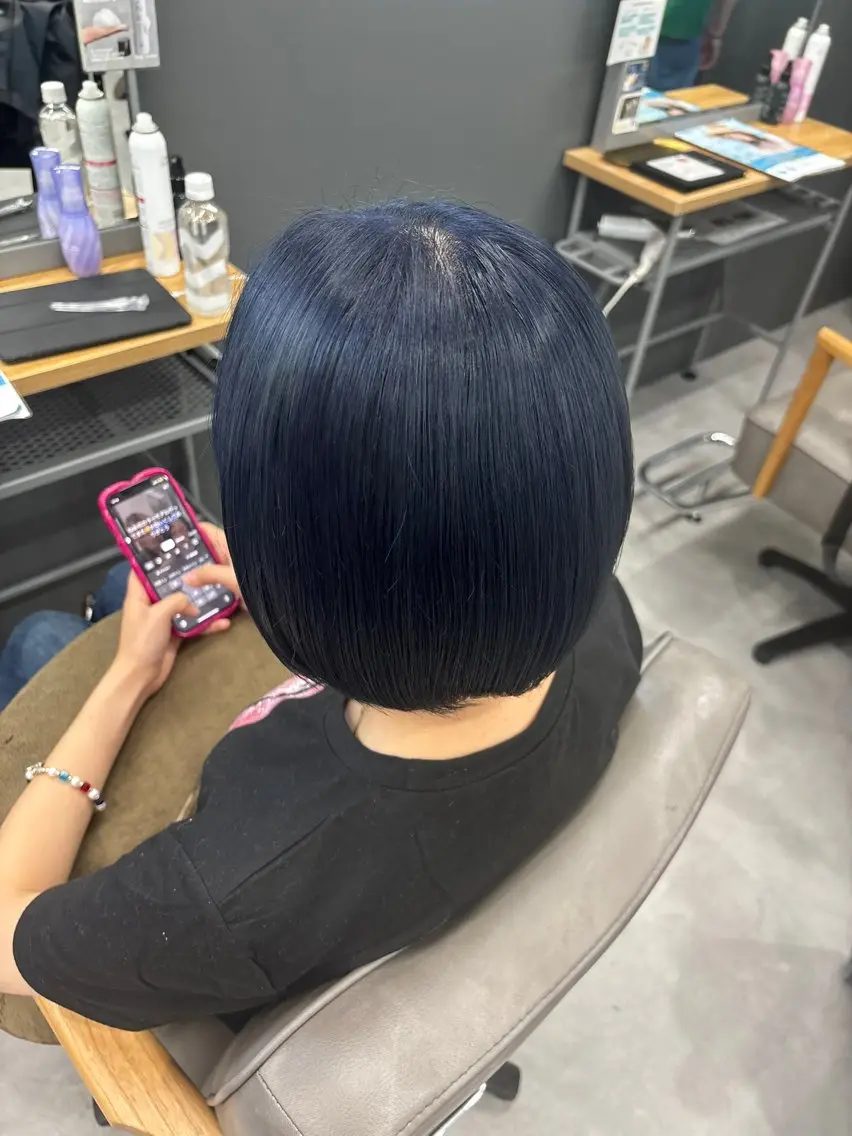 ミディアム ヘアカラー 村松 音歩のヘアスタイル