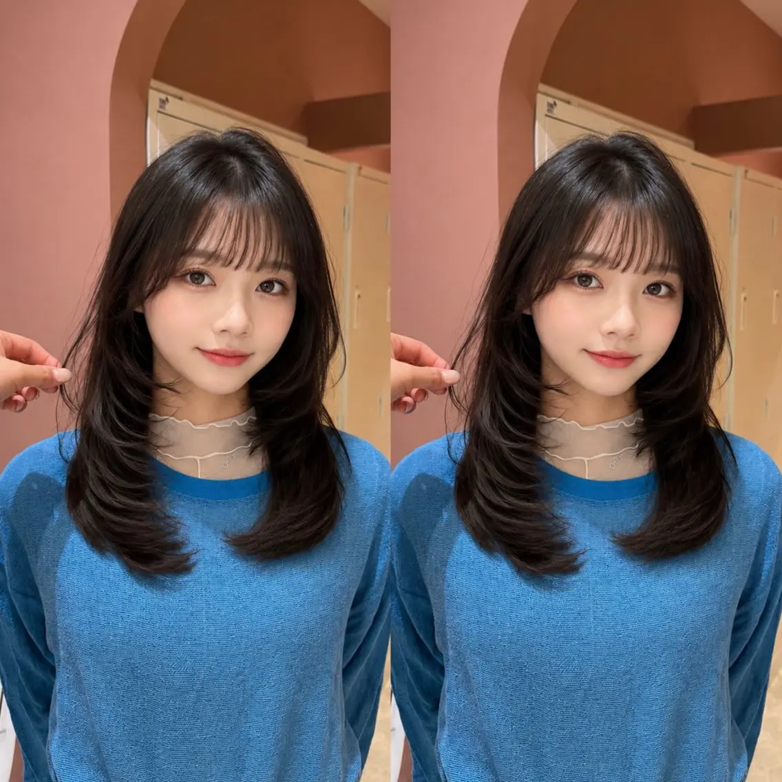 ロング カット ヘアカラー トリートメント 山本 望華のヘアスタイル