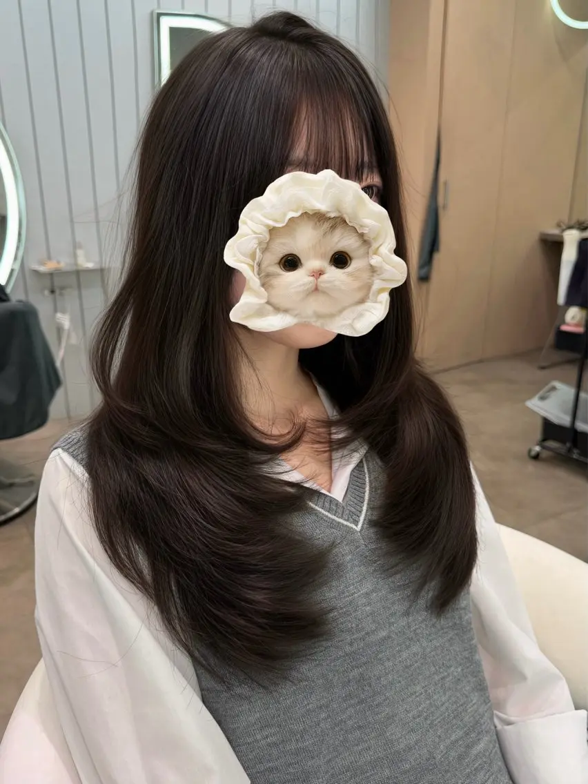 ロング カラー ヘアアレンジ アッシュ 黒髪 ブリーチ ブルーカラー ブルーブラック カット ヘアカラー トリートメント ヘアセット 大宮縮毛矯正🩵 レイヤー 佐藤和のヘアスタイル