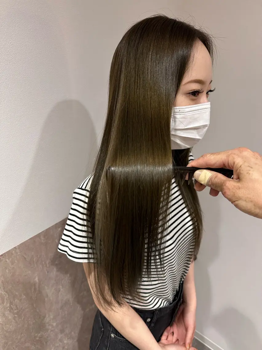 ロング カラー 髪質改善 quill クイル　ツボイタクマのヘアスタイル