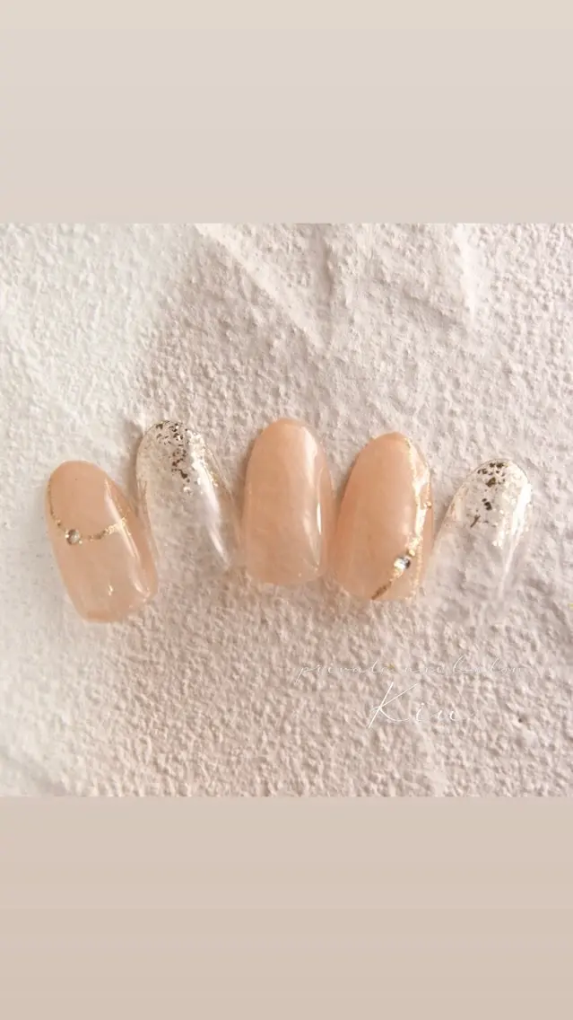 ネイル ジェルネイル ミラーネイル ニュアンスネイル オフィスネイル ショートネイル ハンドネイル kiu nailsalonのネイルデザイン