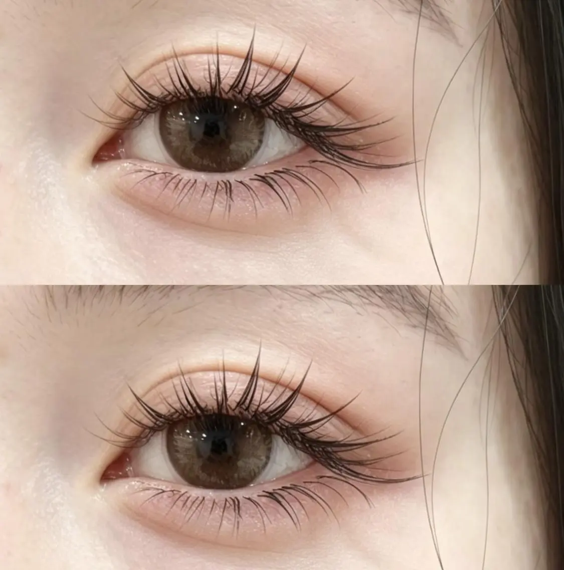 マツエク・マツパ 束感まつ毛 韓国風マツエク 下まつげエクステ ワンホンマツエク Akina&Eye lash🌼LED店のマツエク・マツパデザイン