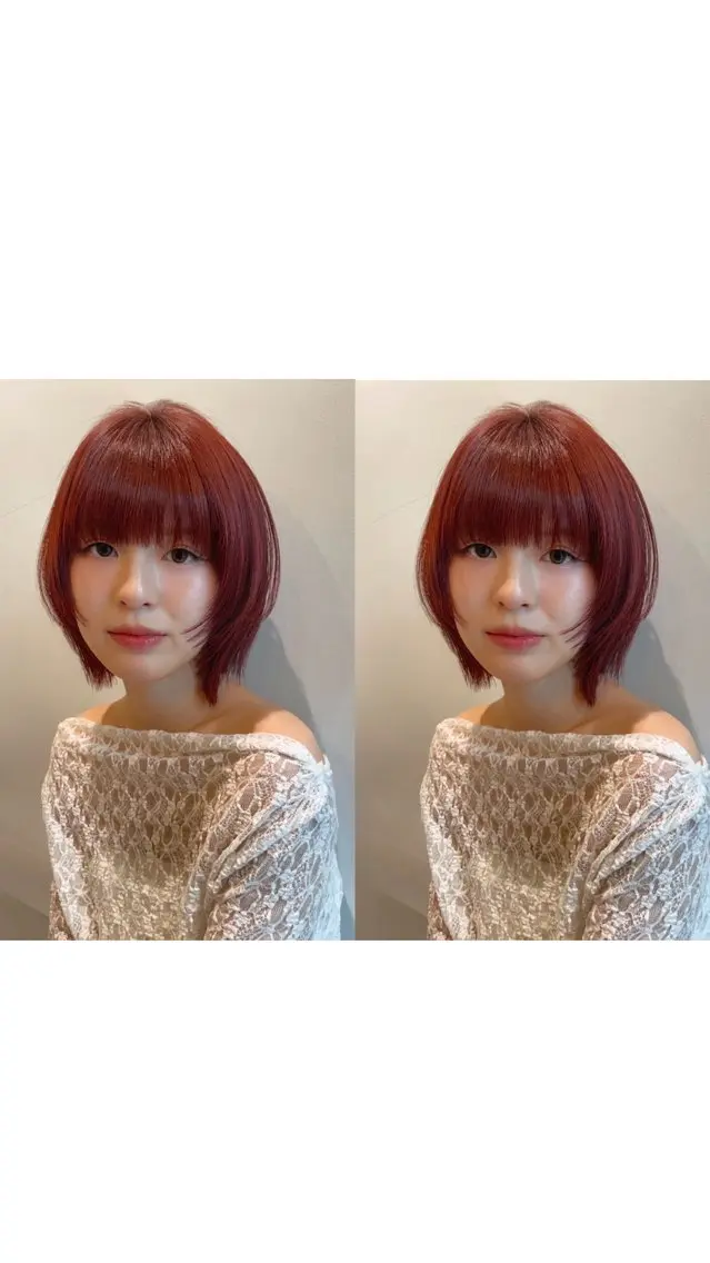 ショート 💜🩷カラーモデル 募集/ゆうり🩷💜のヘアスタイル