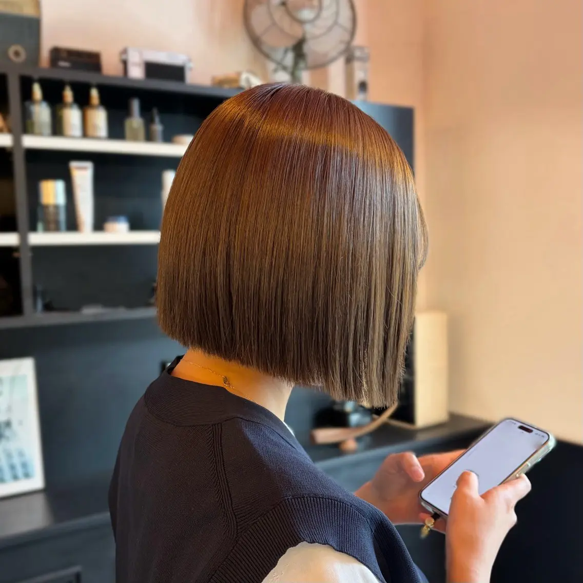 カラー 透明感カラー オレンジ カット ヘアカラー スズキ リコのヘアスタイル