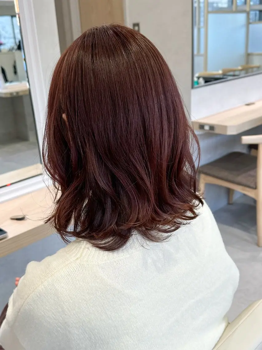 ミディアム カット パーマ トリートメント 美髪⭐︎髪質改善 井上 康司のヘアスタイル