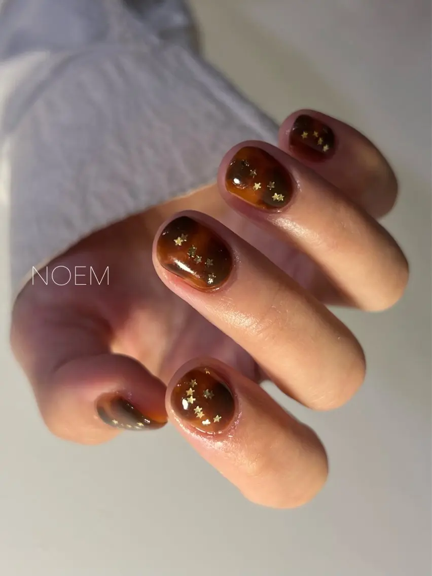 ネイル アートネイル べっ甲ネイル YUKARI NOEMのネイルデザイン