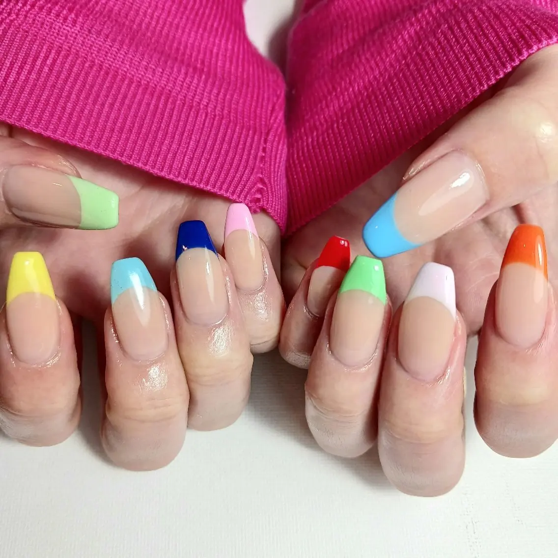 ネイル フレンチネイル ジェルネイル 持ち込み 夏ネイル ハンドネイル owlnail /持込みデザイン専門のネイルデザイン