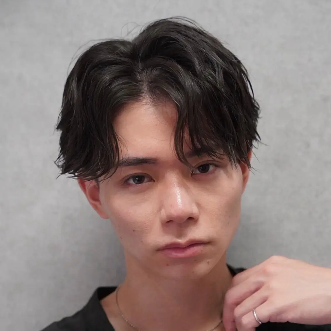 ショート パーマ ヘアアレンジ メンズ キッズ センターパート メンズパーマ カット パーマ メンズカット/パーマ 山崎航平💈のヘアスタイル