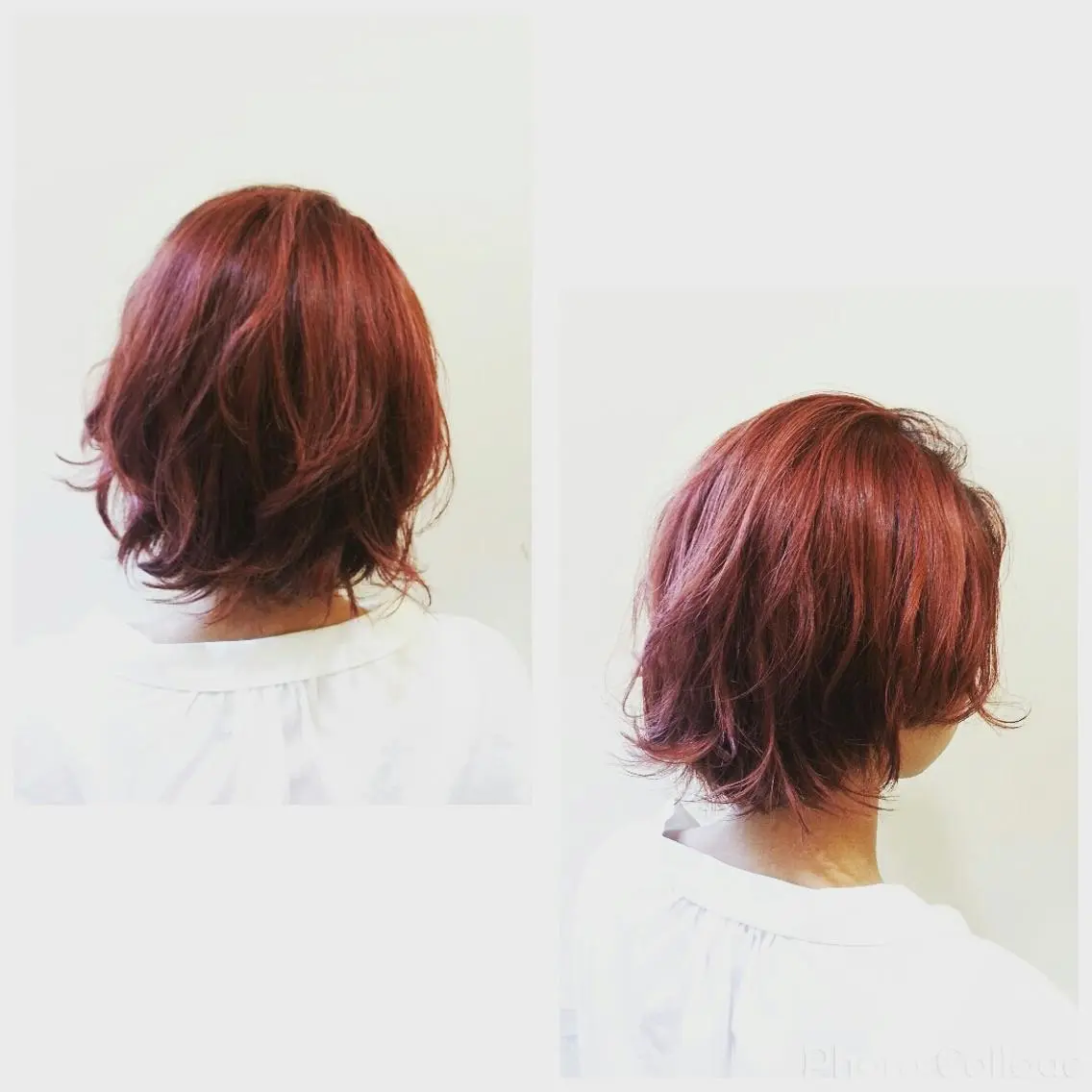 カラー オレンジ レッドカラー 東 みのりのヘアスタイル