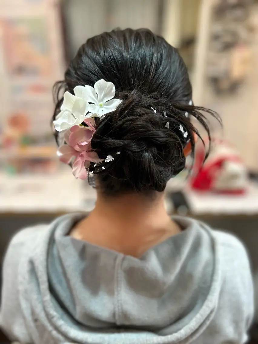 ヘアアレンジ 着物ヘア 心斎橋/セットサロン /ボイボイのヘアスタイル