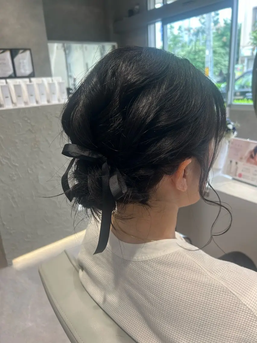 ミディアム ヘアアレンジ 原野 実優羽のヘアスタイル