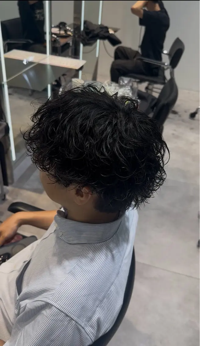 ショート パーマ 似合わせパーマ🔥 河浪 大智のヘアスタイル