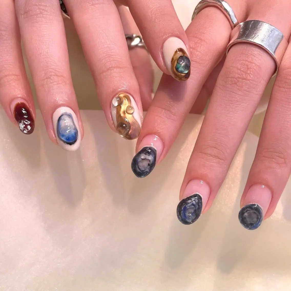 ネイル ハンドネイル 新井 ひなののネイルデザイン