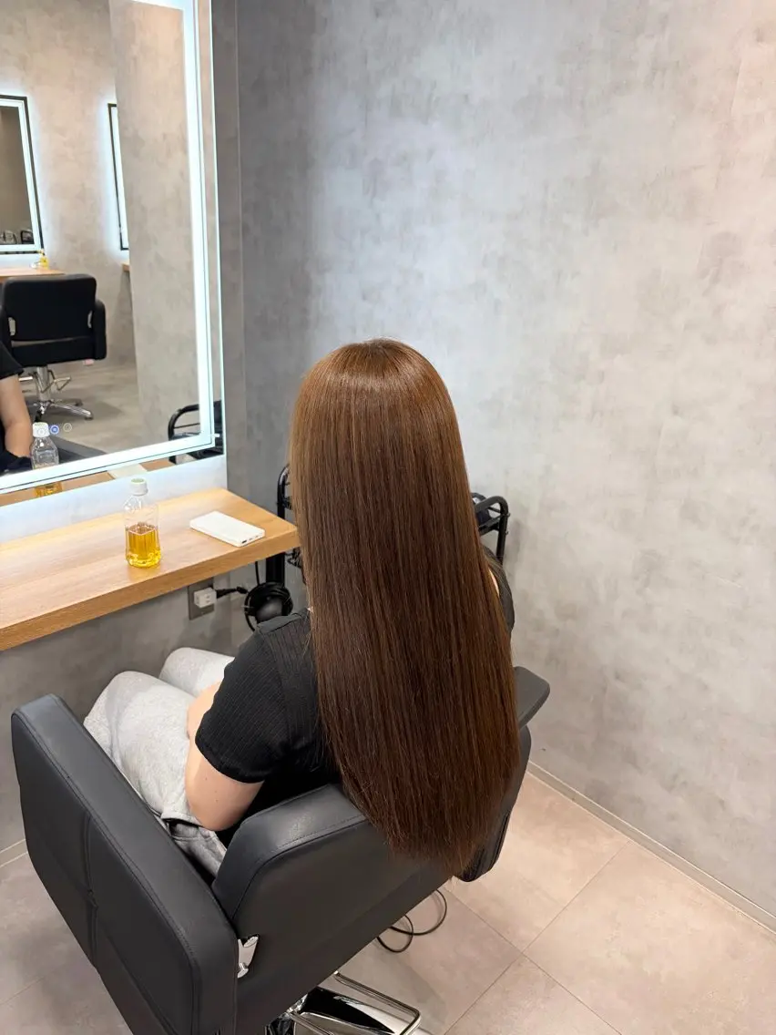 ロング ヘアカラー ヘアセット 透明感/韓国風 RENA🤎のヘアスタイル