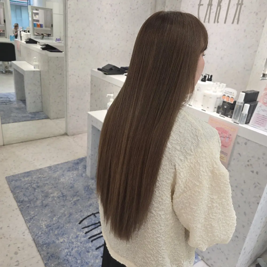 ロング ヘアカラー ♡ミルクティー♡ ♡ストレート♡メンズのヘアスタイル