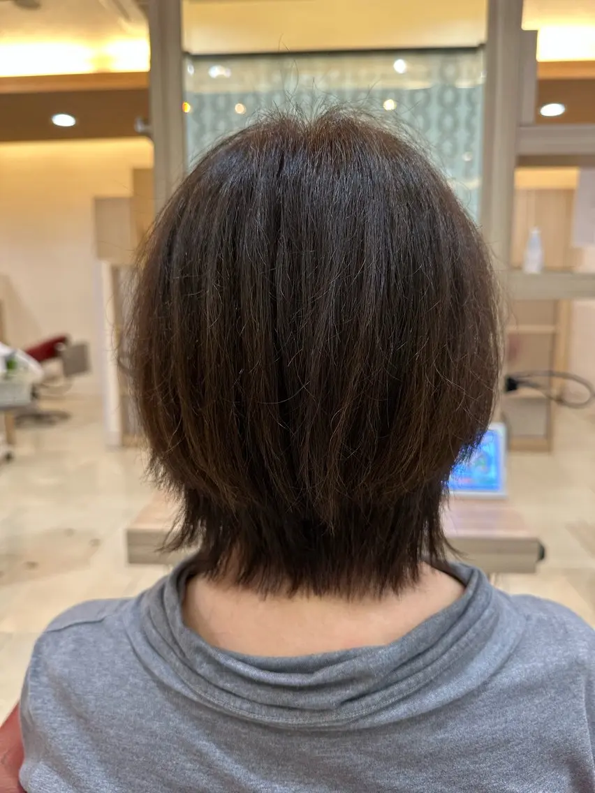 ミディアム ナチュラルヘア 神田一瑳のヘアスタイル