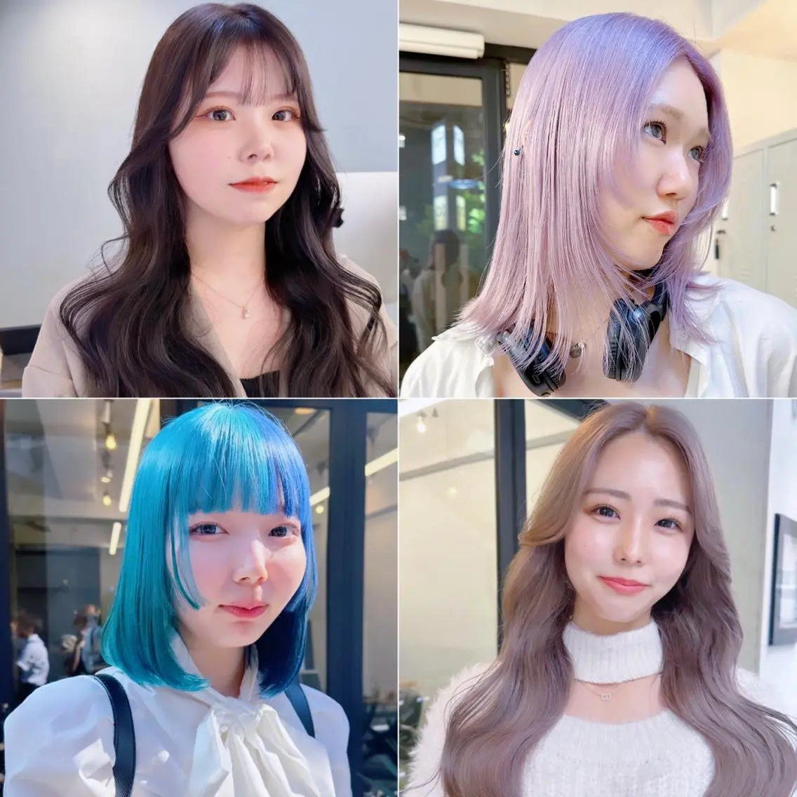 セミロング カラー ヘアアレンジ 顔周りカット カット ヘアセット Flamme Annaのヘアスタイル