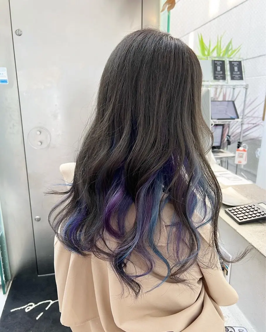 ロング カラー ブリーチ ヘアカラー トリートメント インナーカラー/天神 ブリーチ/吉田のヘアスタイル