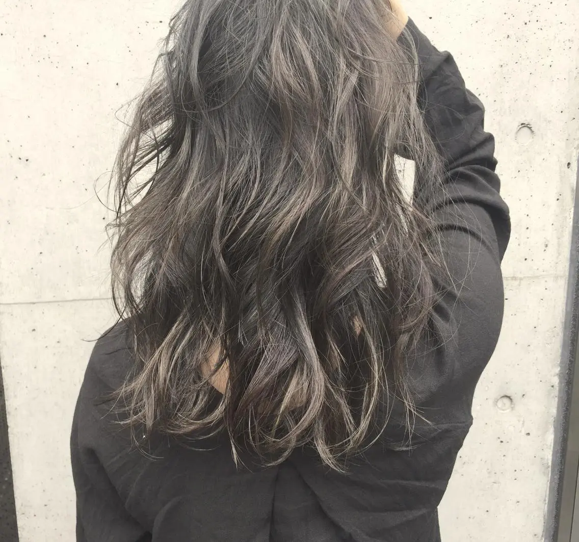 ロング カラー ハイライトカラー ハイライト 似合わせ専門美容師 なかじまのヘアスタイル