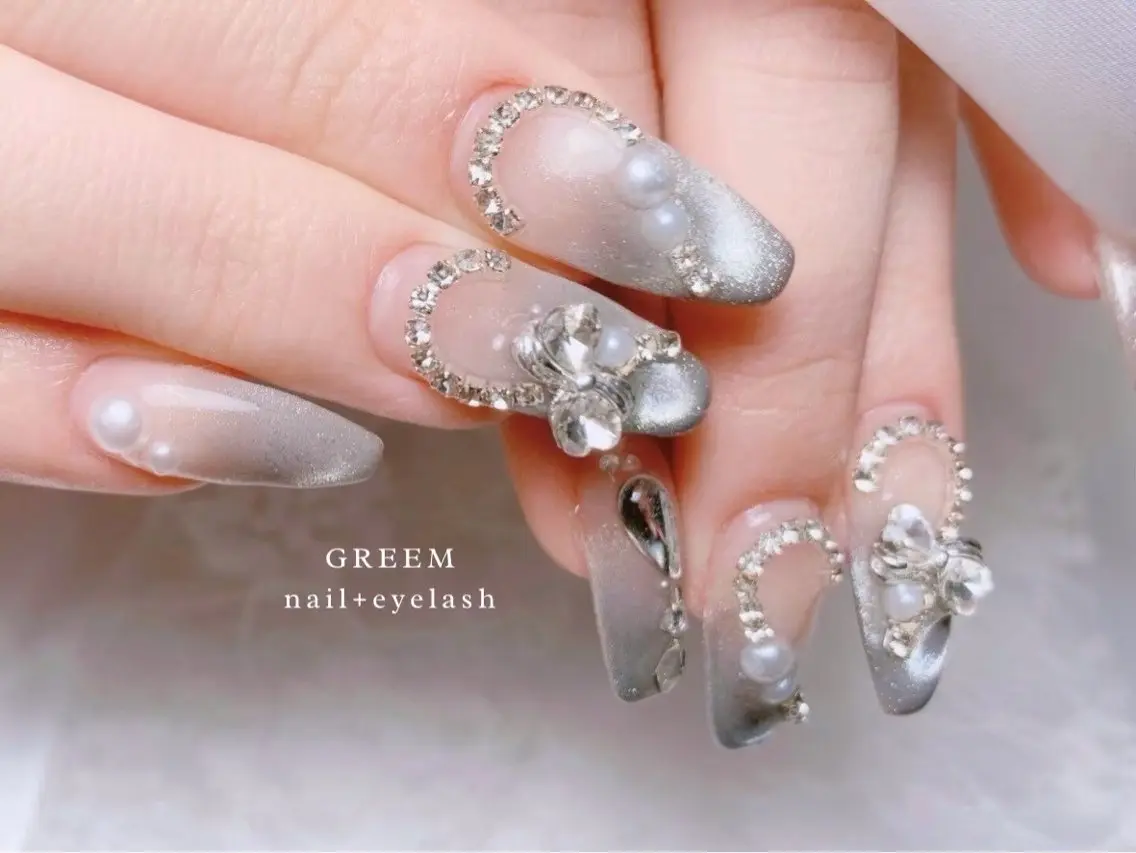 ネイル ハート ハンドネイル GREEM グリームのネイルデザイン