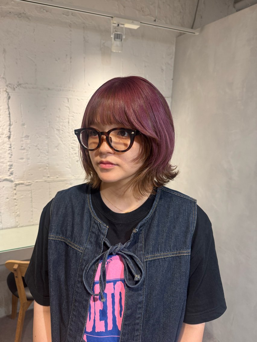 セミロング カット ヘアカラー トリートメント 絶対‼︎可愛い顔周り 💓レイヤー/しずくのヘアスタイル