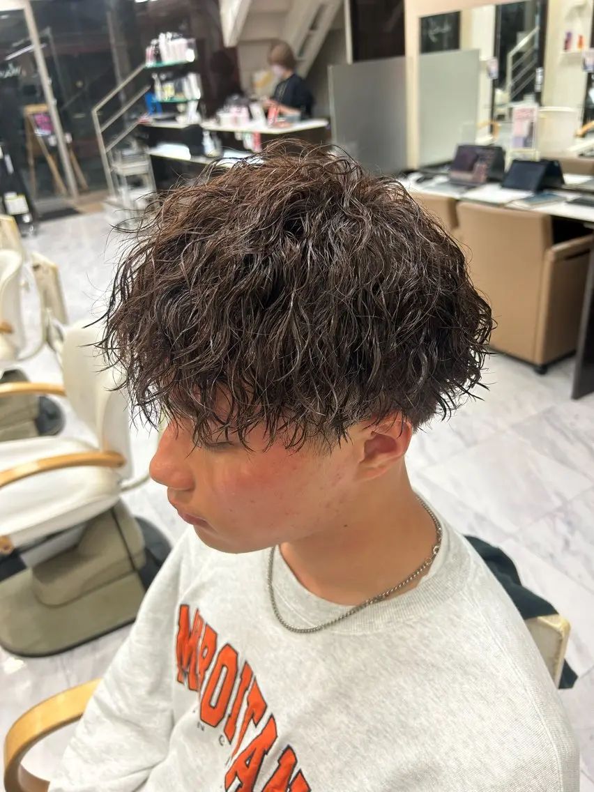 ショート パーマ メンズ メンズパーマ ツイストスパイラルパーマ スパイラルパーマ メンズパーマ 💈後閑和真💈のヘアスタイル