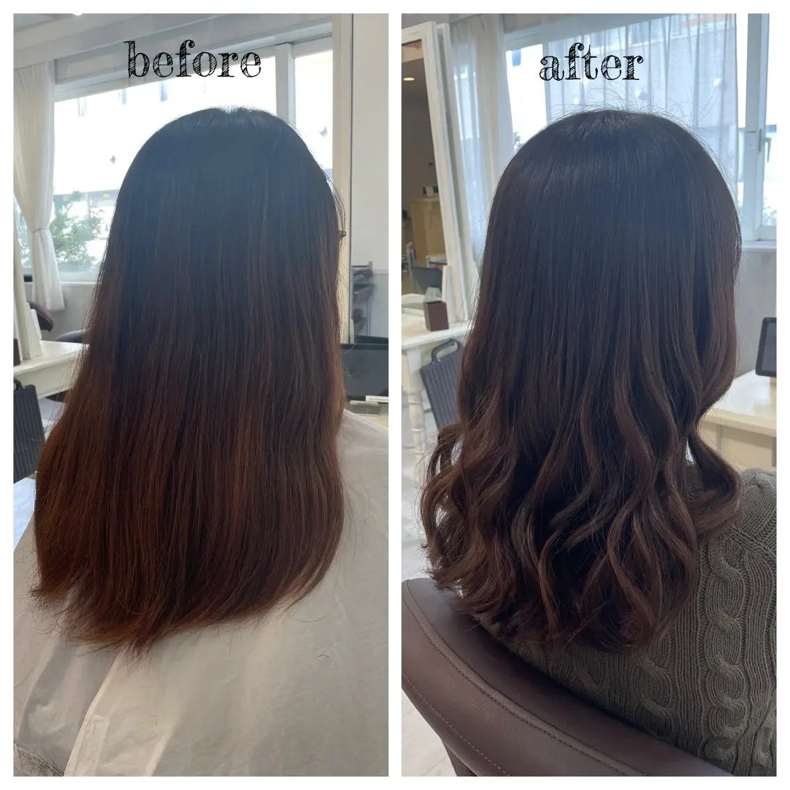 セミロング カラー カット パーマ トリートメント PutiLuca 浅川のヘアスタイル
