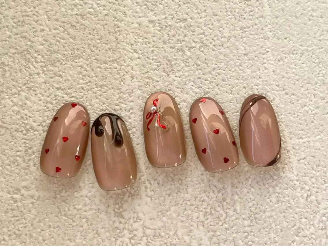 ネイル バレンタイン kiki nail たまプラーザのネイルデザイン