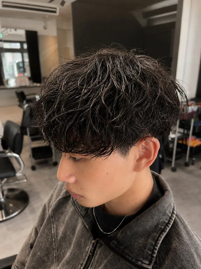 ショート パーマ メンズ カット パーマ 🌀メンズパーマ特化 名古屋/shu🌀のヘアスタイル