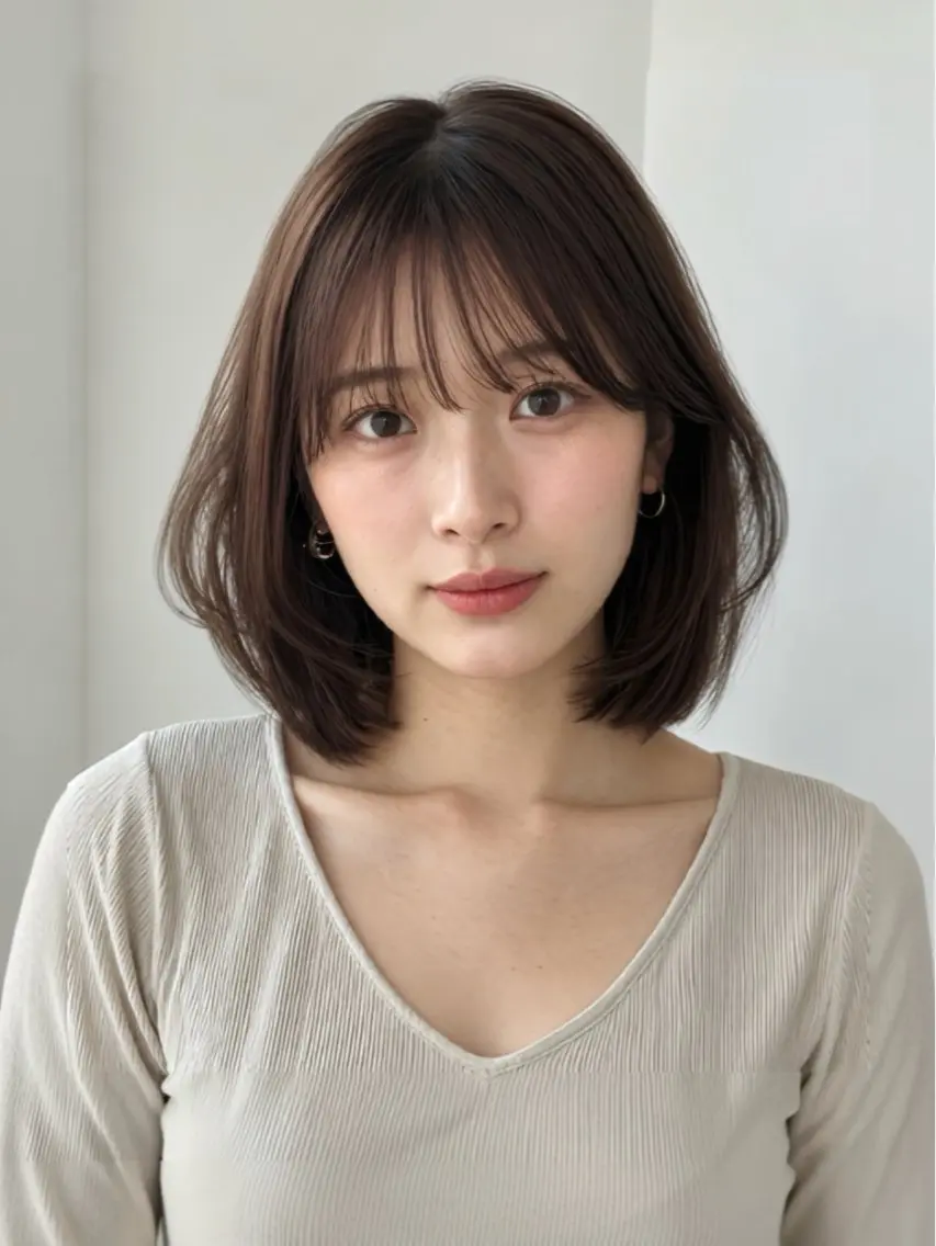 ミディアム カット LITTLE CLOSETのヘアスタイル