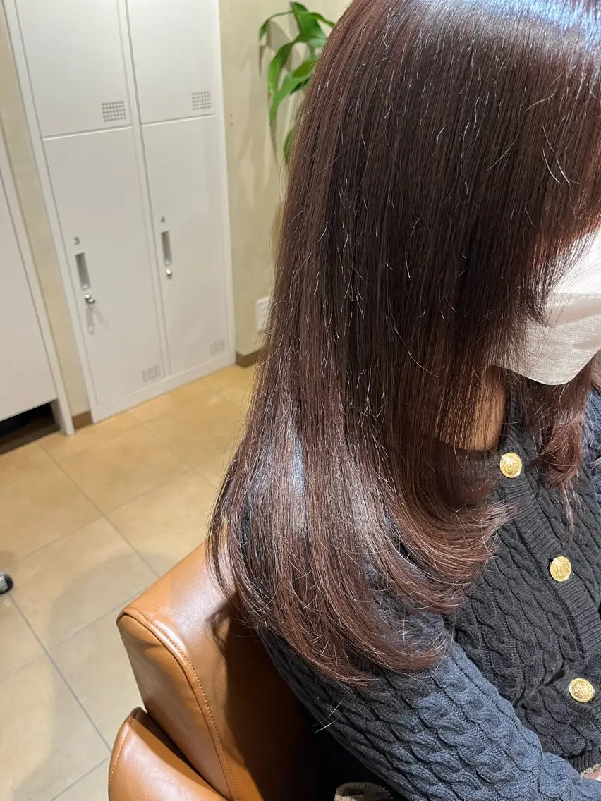 セミロング カラー レイヤーカット end roll りんのヘアスタイル