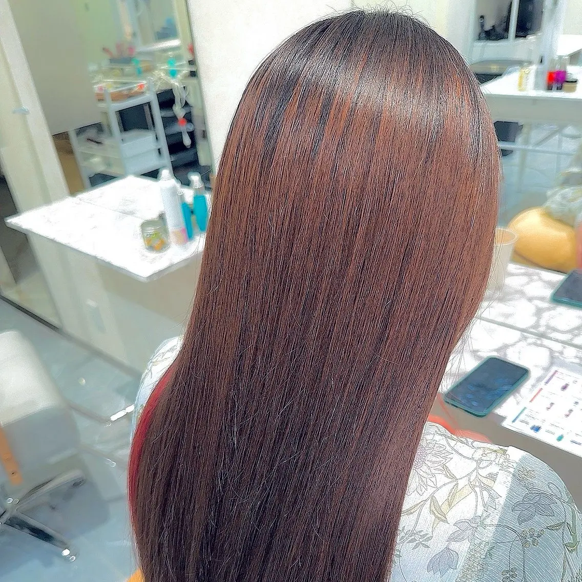 ロング カット 縮毛矯正 KOBA こばのヘアスタイル