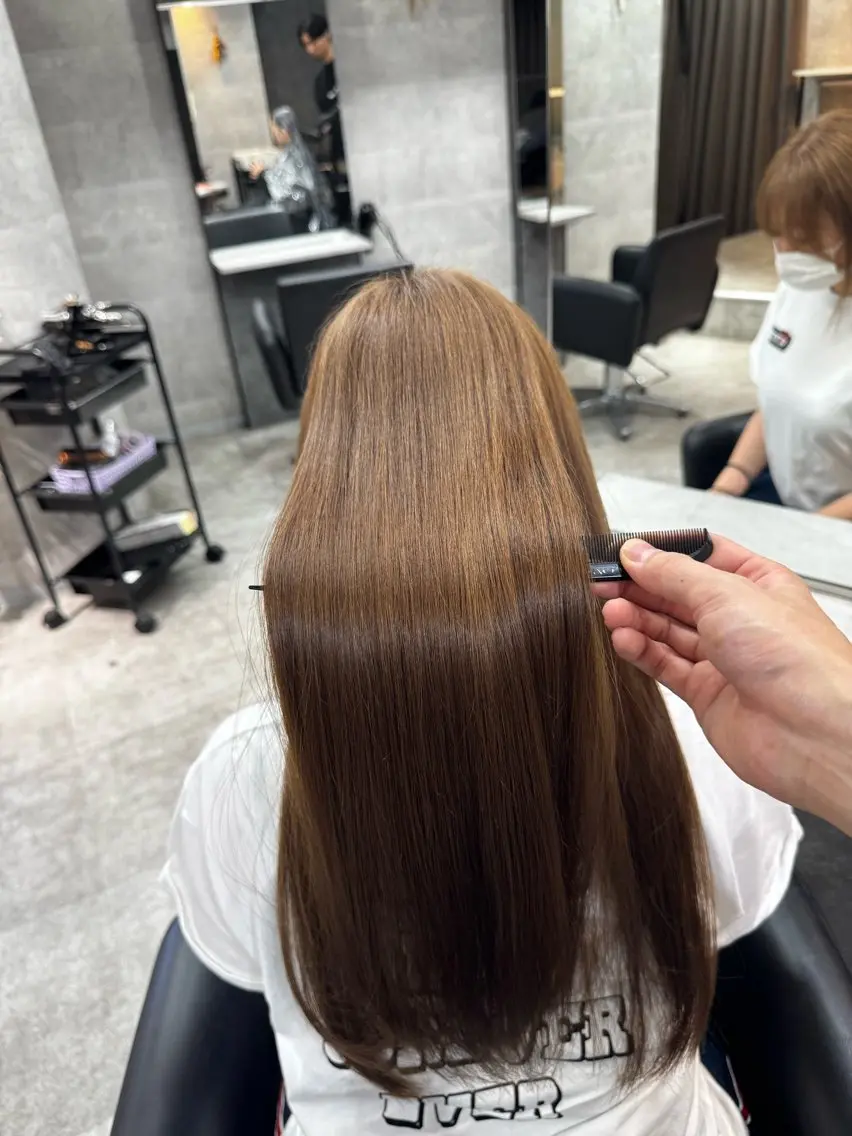 ロング カラー カット ヘアカラー トリートメント 新宿/顔周りカット/ レイヤー/がっきーのヘアスタイル