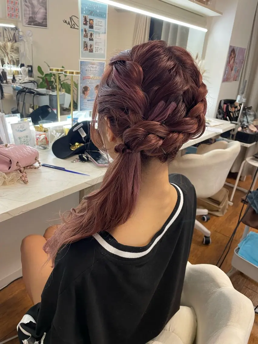 ロング ヘアセット 六本木0分ヘアセット ヘアメイクのヘアスタイル