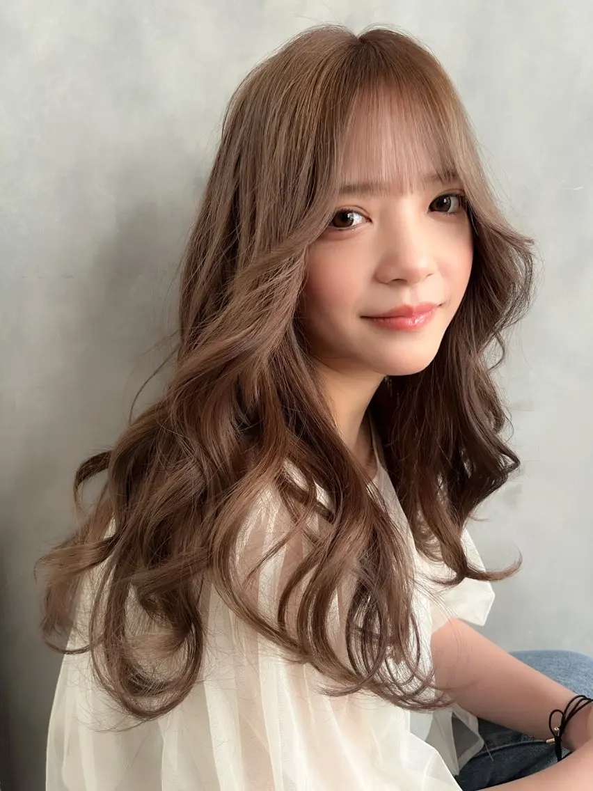 セミロング カラー ヘアカラー Grow by NYNY 坂本 理輝のヘアスタイル