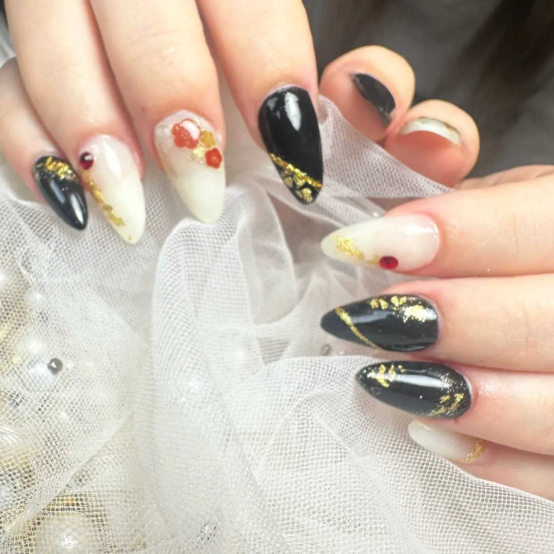 ネイル 卒業式 スカルプネイル ハンドネイル Feel♡ JYURIAのネイルデザイン