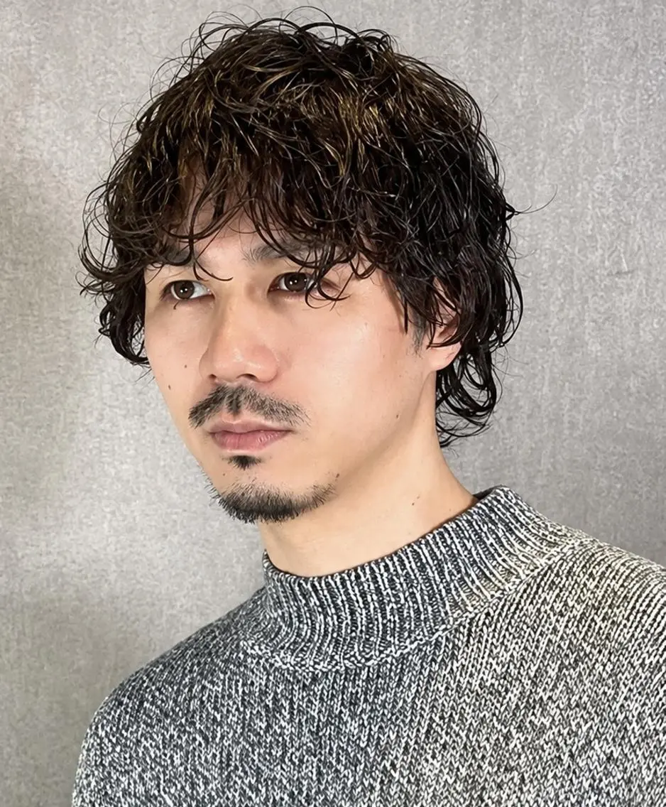【リピーター様限定🩵】メンズカット＋デザインパーマ ¥8,500の写真
