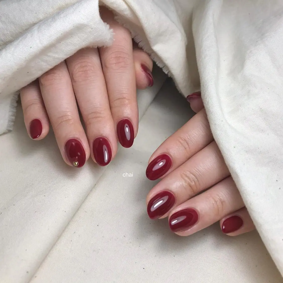 ネイル ストーンネイル ハンドネイル chai nail _ai📍鶴橋/桃谷のネイルデザイン