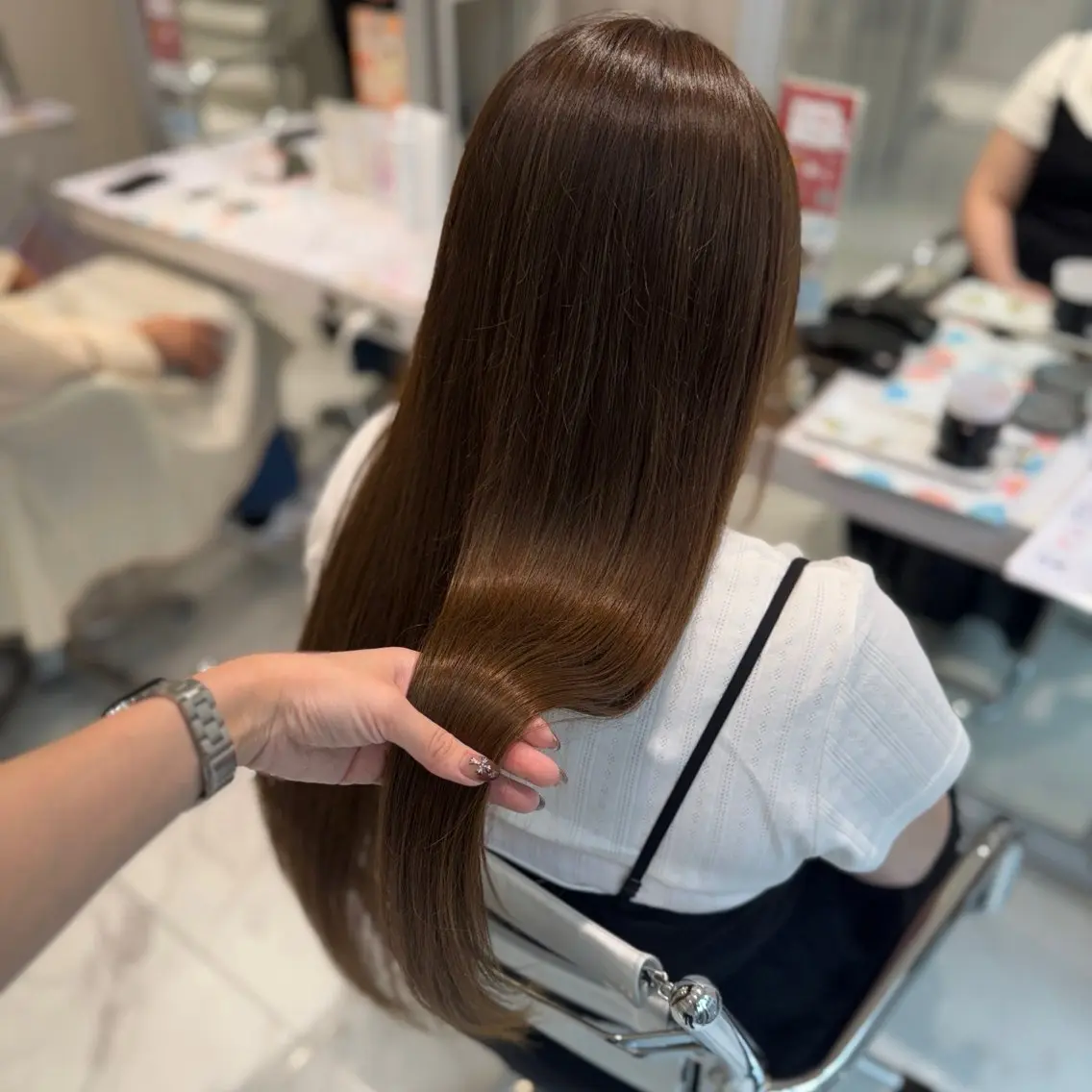 ロング カット ヘアカラー 韓国スタイル🇰🇷 児島葉月のヘアスタイル