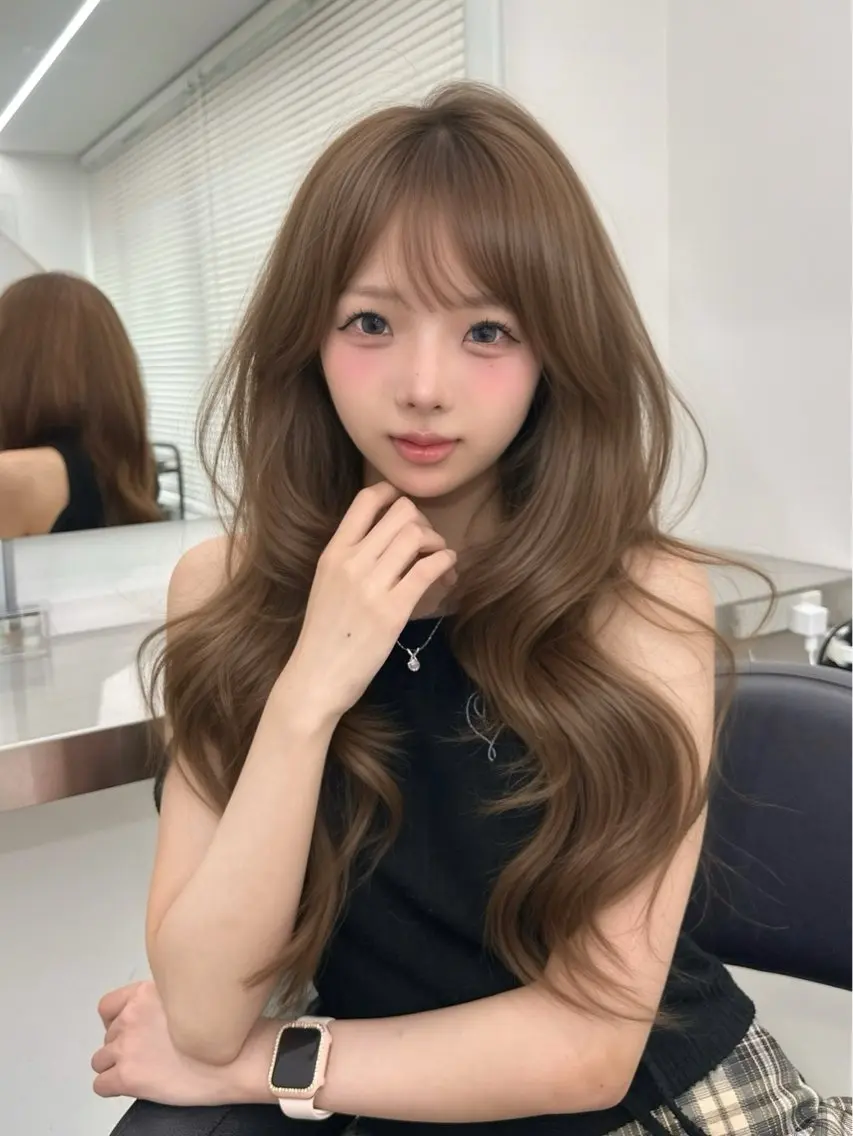 ロング カラー ヘアカラー ヘアセット 上品モテヘア🩶 karen🩶のヘアスタイル