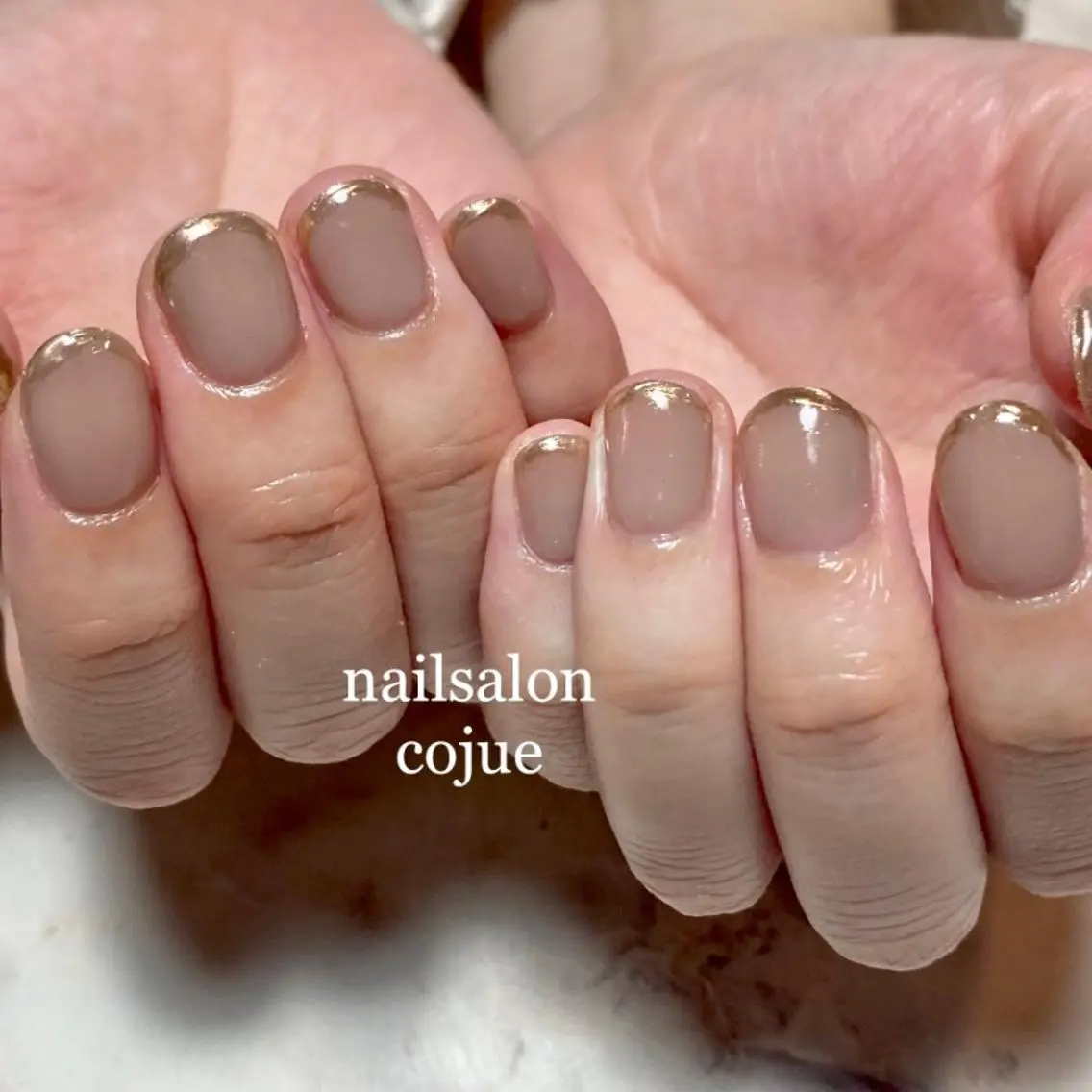 ネイル ミラーネイル ワンカラーネイル ショートネイル nailsalon cojue ERIのネイルデザイン